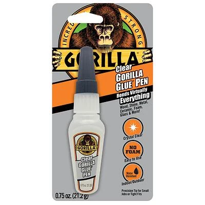 Gorilla 102175 Glue Pen, Clear, 0.75 Oz