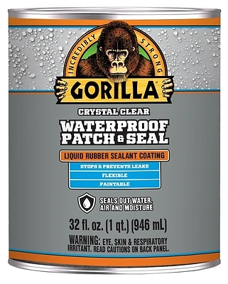 Gorilla 105341 Rubberized Coating, Waterproof, Clear, 32 oz