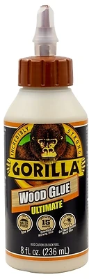 Gorilla 104404 Ultimate Wood Glue, Waterproof, 8 Oz.