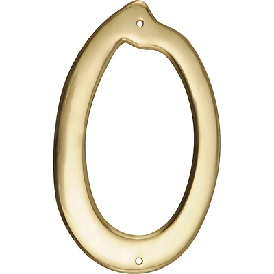 4 in. Solid Brass Number 0