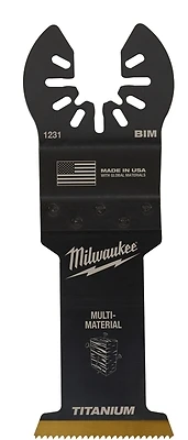Milwaukee 49-25-1231 Oscillating Blade, 1-3/8 In., Titanium Bi-Metal, 1-Pack