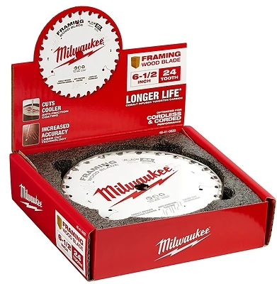 6-1/2 In. 24-tooth Tungsten Carbide Circular Saw Blade, Pack Of 10, Model 48-41-0620