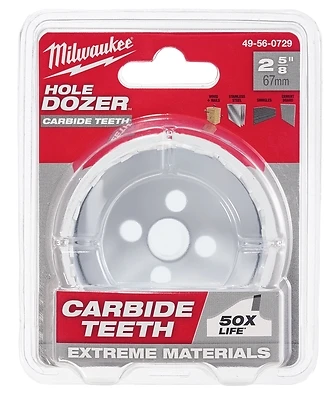 Milwaukee 49-56-0729 Hole Dozer Carbide Hole Saw, 2-5/8 In., 4 TPI