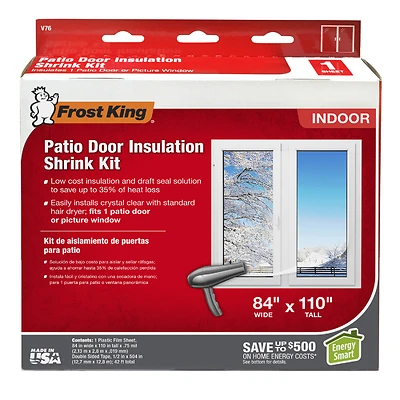 Frost King V76H Indoor Shrink Film Window Kit, 84 x 110 In.
