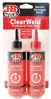 ClearWeld 2-Part Pro Epoxy, (2) 4 oz. Bottles