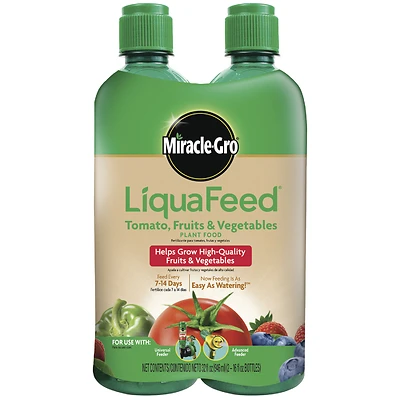 Miracle-Gro LiquaFeed 1004402 Tomato/Fruit and Vegetable Plant Food, 16 oz Bottle, Liquid, 9-4-9 N-P-K Ratio