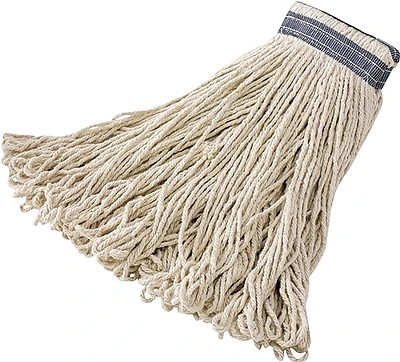 All Pro 24-oz. Cotton Wet Mop, Universal Headband, White