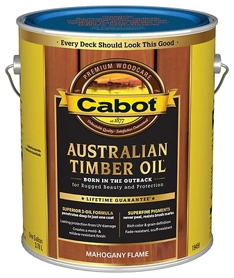 Australian Timber Oil Wood Finish, Mahogany Flame, 1-Gallon