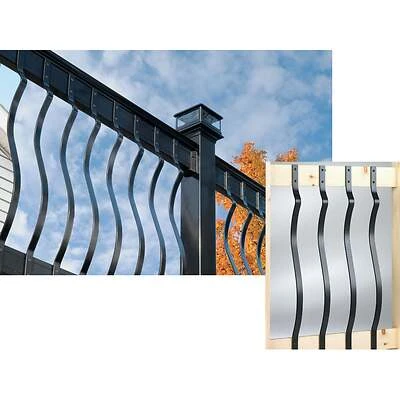 32-1/4 In. Black Aluminum Baroque Baluster (5-pack) Model 74737