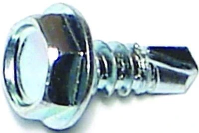 Midwest Fastener 10278 Self-Drilling Hex Washer Screws, #10 x 1/2 In, Zinc