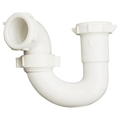 Plumb Pak PP960W Plastic S-Trap, 1-1/2 x 1-1/4 In., White