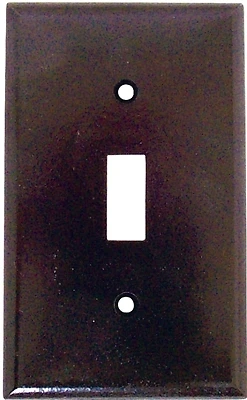 Eaton Cooper Wiring 2134B-BOX Toggle Wall Plate, 1-Gang, Brown