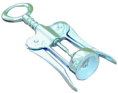 Fg2 Wing Corkscrew Bottle Opener - Chrome-plated Steel, 7 In Length