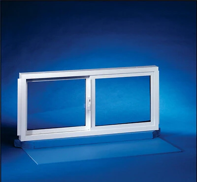 Duo-corp 31.75 X 22 In. White Vinyl Double Slider Basement Window, Model 3222bds