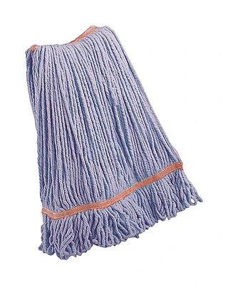 17 In. Large Blue Blend Wet Mop Refill, Polyester Blend, 6 Pk, Model 968