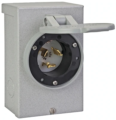 50 Amp Raintight Power Inlet Box For Generators