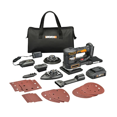 Sandeck 5-in-1 20v Cordless Multi-sander Kit With Battery & Charger
