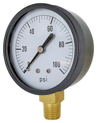 Cs-1124dab100 Dry Pressure Gauge, 2 Inch Face, 1-100 Psi
