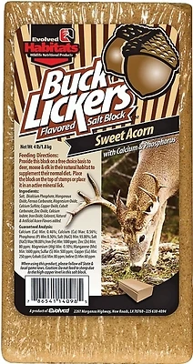 Evolved Habitats EVO14098 Buck Lickers Mineral Block, Acorn Flavor, 4 Lb
