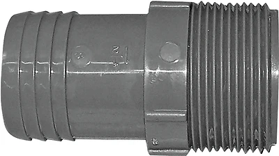 Boshart UPPA-15 Pipe Adapter, 1-1/2 in, MPT x Insert, Polyethylene, Gray, 160 psi Pressure