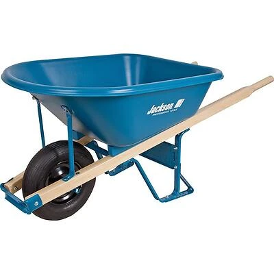 5.75 Cu. Ft. Heavy Duty Corrosion-proof Poly Wheelbarrow With Flat Free Tires