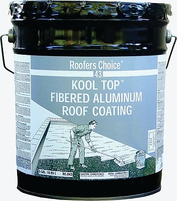 Roofers Choice Fibered Aluminum Roof Coating, 4.75 Gallon, Black
