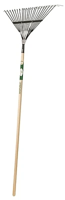Landscapers Select 22-Tine Lawn Rake, Steel Tines, 54 In. Wood Handle