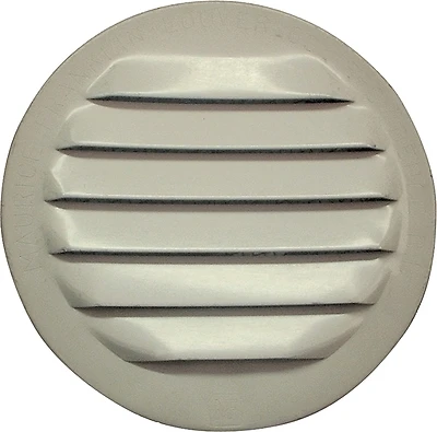 Rlw-100 2.5 Inch Round Aluminum Screen Louver - White Finish