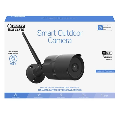 Feit CAM/WM/WIFI Wall Mount Wi-Fi Security Camera, 1080p, Night Vision