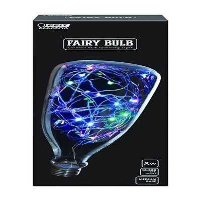 Feit Electric FY/BOT/RGB/LED Fairy Bottle LED Bulb, Multi-Color, 1.5W, 60 Lumens, E26