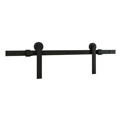 National Hardware N700-001 Barn Door Hardware Kit, 72 In. Track, Matte Black