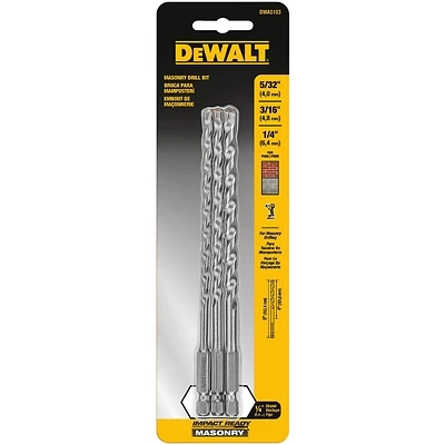 3-Pc. Rotary Masonry Bit Set