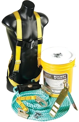 00830 Bos-r25 Complete Roofer's Kit With 2 Anchors & 25-foot Lifeline
