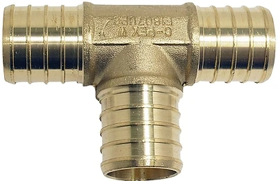 1 Inch Brass Pex Tee Fitting Model Apxt11 For Pex Pipe Connections