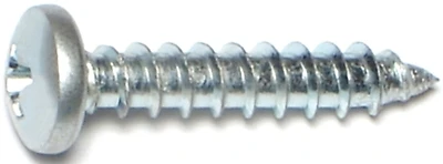 #10 X 1 In. Zinc Plated Self-tapping Pan Head Screws 100 Pk