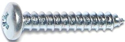 #8 X 1 In. Zinc Plated Self-tapping Pan Head Screws 100 Pk
