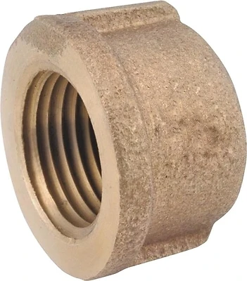 738108-32 2 Inch Red Brass Pipe Cap For Low To Medium Pressure Applications
