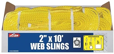 20-ee2-9802x10 2-ply Polyester Lifting Sling, 2 In W X 10 Ft L, 6200 Lb Capacity