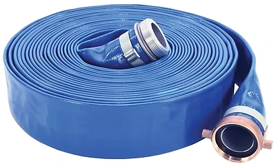 2" X 50' Pvc Lay-flat Discharge Hose Assembly With Camlock Fittings