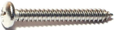 #10 X 1-1/2" Phillips Pan Sheet Metal Screws, Stainless 18-8, 100 Pk