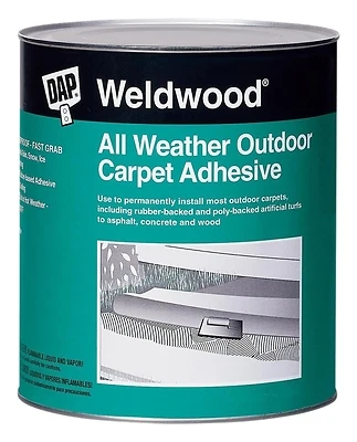Dap Weldwood 00442 Outdoor Carpet Adhesive, Tan, Quart
