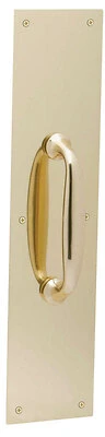Schlage SC8311-5B33.5X15G Pull Plate, Bright Brass, 3-1/2 In. W x 15 In. H