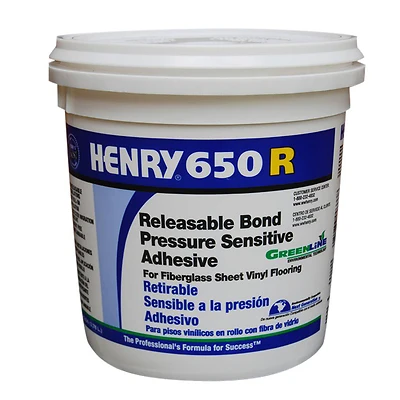 Henry 650r Releasable Bond Pressure Sensitive Vinyl Floor Adhesive, 1 Gallon