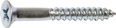 #6 X 1 In. Zinc-plated Flat Head Phillips Wood Screws 100 Pk