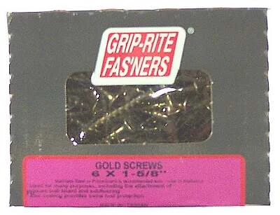 #6 x 1-5/8 in. Philips Bugle-Head Coarse Thread Gold Screw