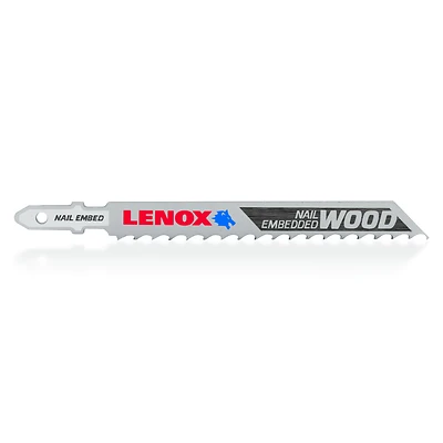 Lenox 1991406 T-Shank Jigsaw Blade, 6 Tooth, 4 x 3/8-In., 3-Pk.