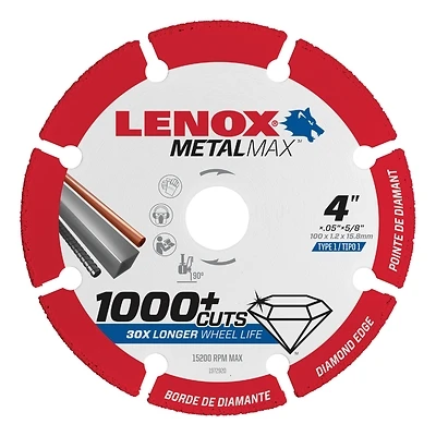 MetalMax Cut-Off Wheel, Diamond Edge, 4 x 5/8 In.