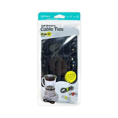 Wrap-It Storage 420-48BL Cable Tie, Nylon, Black
