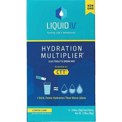 Electrolyte Hydration Drink Mix, Lemon Lime, 6-Ct.