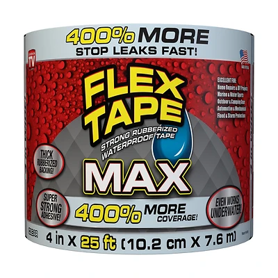 Flex Seal Flex Tape Max TFSMAXCLR04, Clear, 4 In. x 25 Ft.